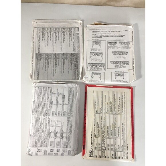 Sewing Patterns Mixed 4 Lot Home Decor Pillows Curtains Throws New Uncut A18 - Picture 2 of 4